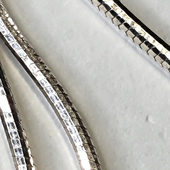 Mens 30 Inch Sterling Silver Snake Necklace, 925 Silver Snake Chain - Picture 9 of 14